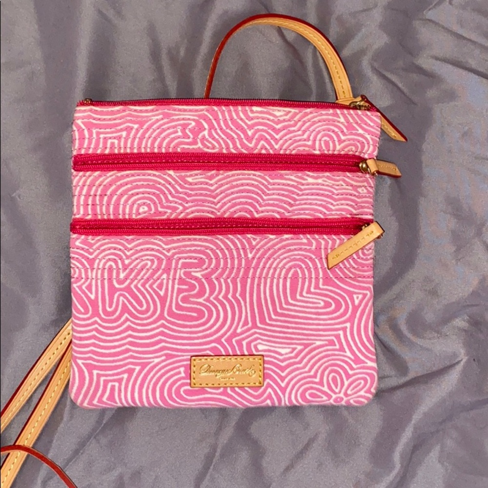 Dooney & Bourke Pink and white cross body bag